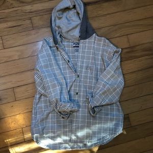 Vintage quicksilver hooded button up
